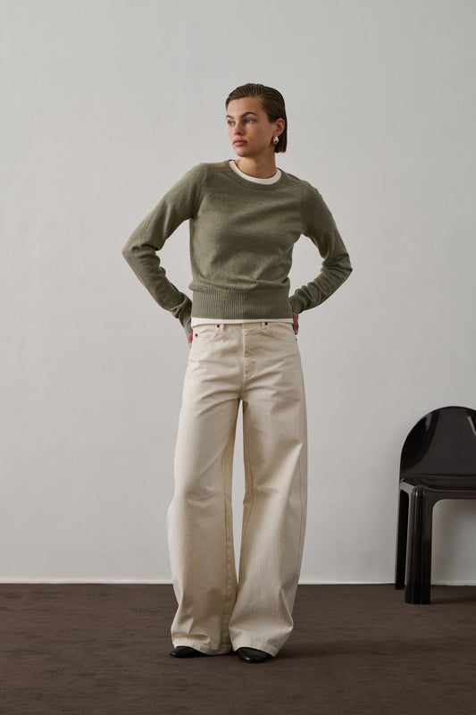 Pull Galway - Gris/Bleu - Cachemire - Femme