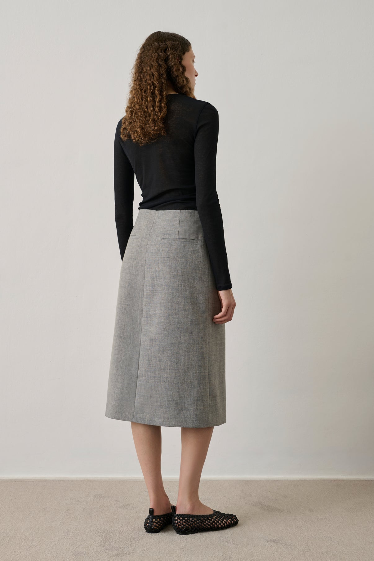 Jupe Idra - Gris Chiné - Femme vue 3