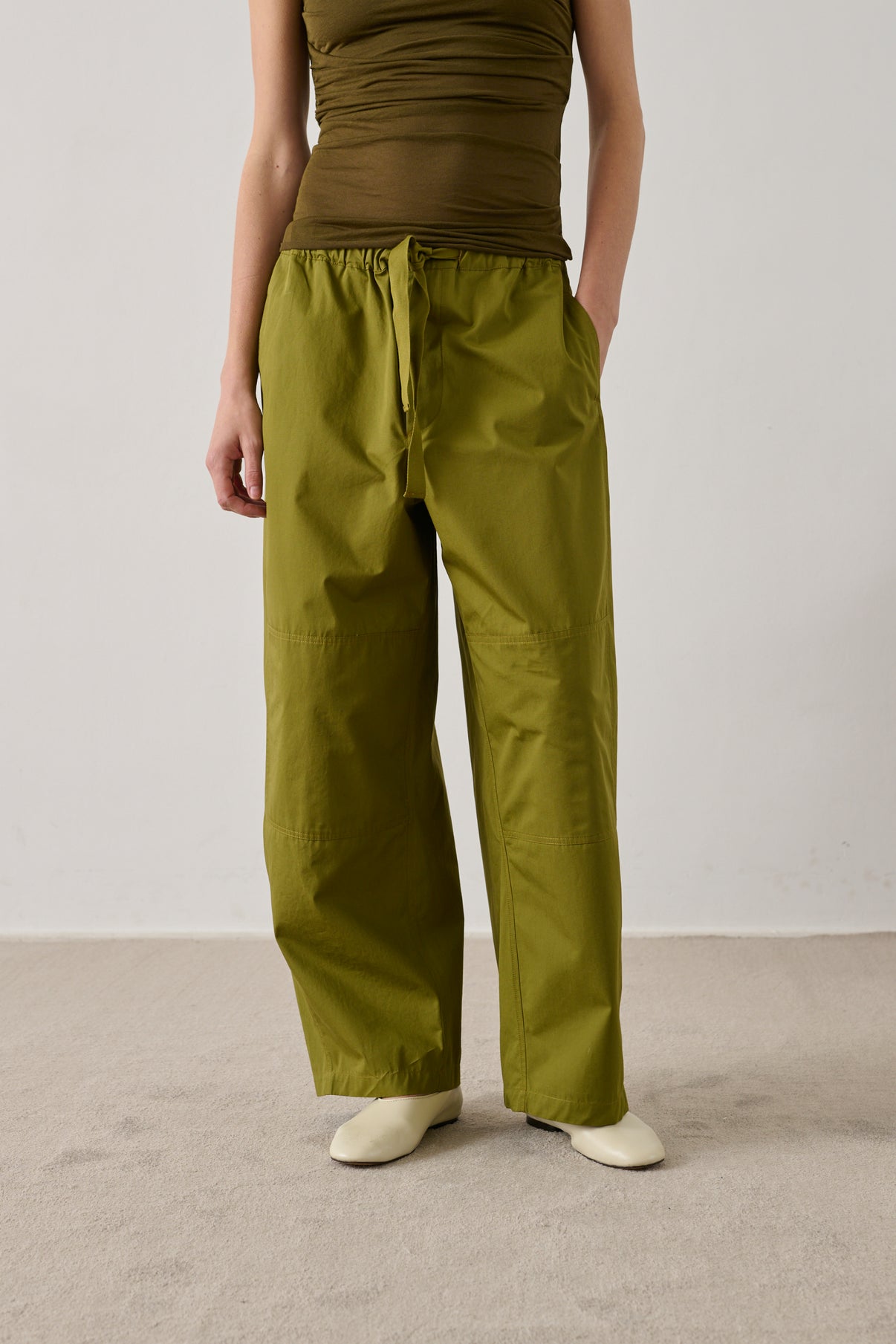 Pantalon Hikari - Vert Olive - Coton - Femme vue 2